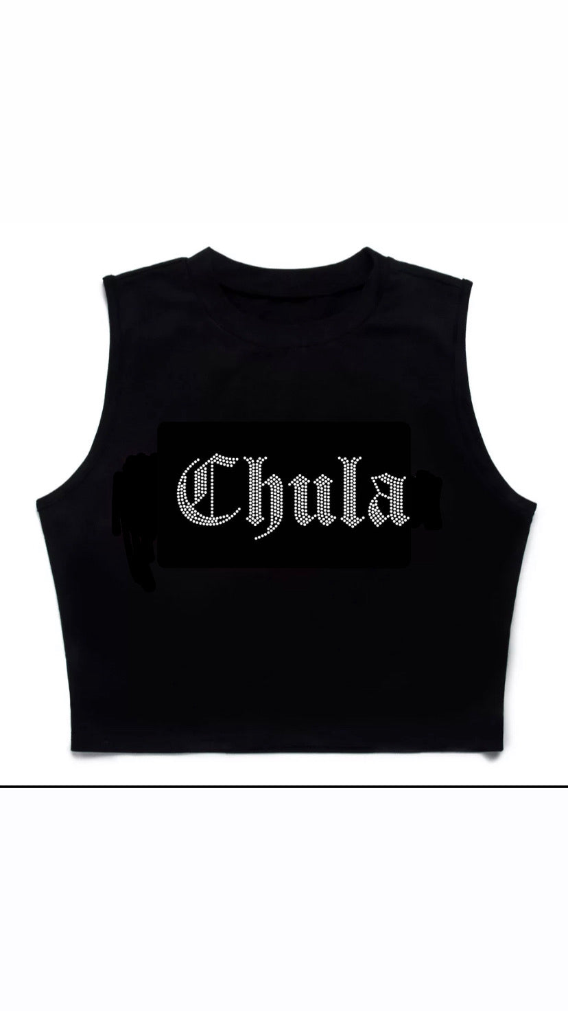 Chula Rhinestone Crop Tank